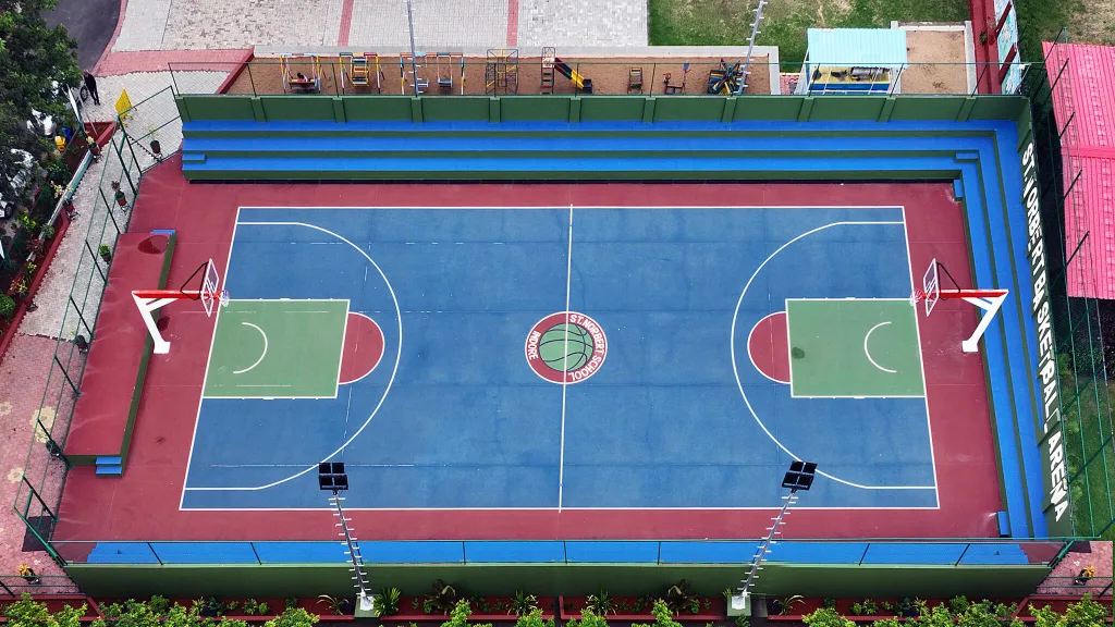 The basketball court